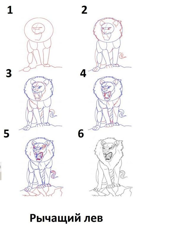 Как быстро и легко нарисовать Льва с помощью фломастера и акварельных крас | Instagram